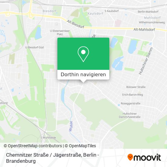 Chemnitzer Straße / Jägerstraße Karte