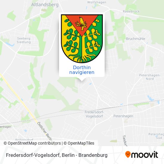 Fredersdorf-Vogelsdorf Karte