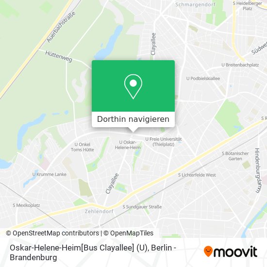 Oskar-Helene-Heim[Bus Clayallee] (U) Karte