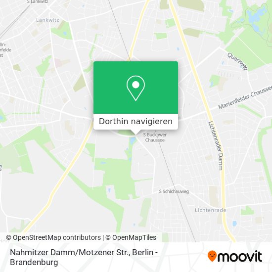 Nahmitzer Damm/Motzener Str. Karte