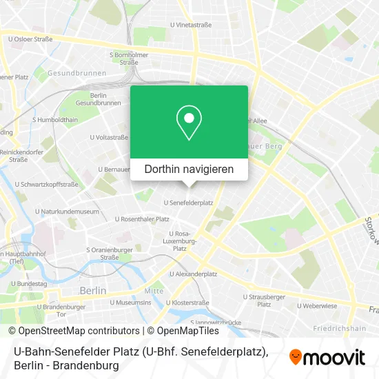 U-Bahn-Senefelder Platz (U-Bhf. Senefelderplatz) Karte