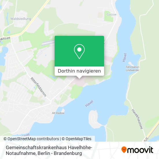 Gemeinschaftskrankenhaus Havelhöhe-Notaufnahme Karte