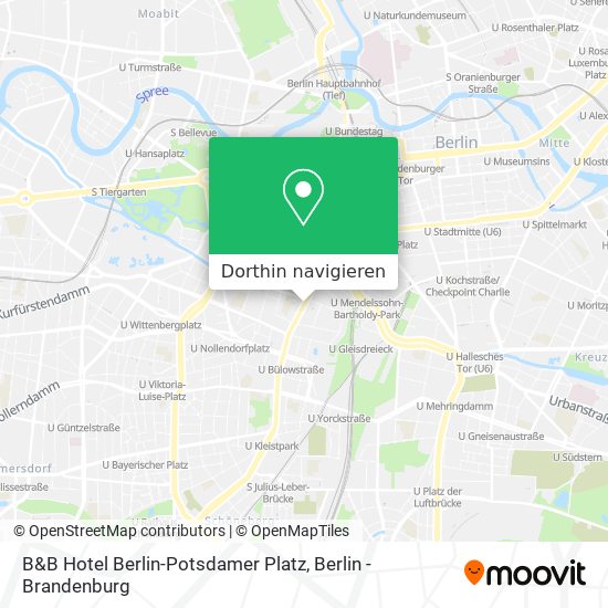 B&B Hotel Berlin-Potsdamer Platz Karte