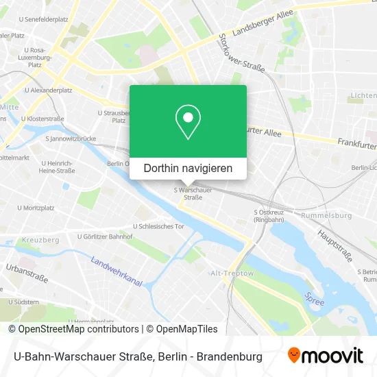 U-Bahn-Warschauer Straße Karte