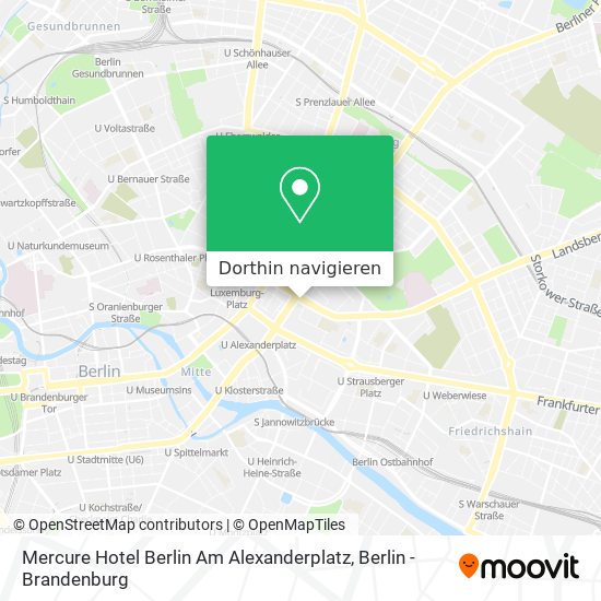 Mercure Hotel Berlin Am Alexanderplatz Karte