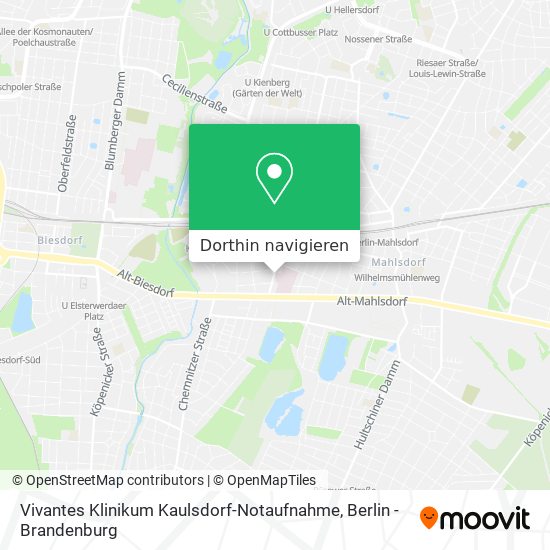 Vivantes Klinikum Kaulsdorf-Notaufnahme Karte