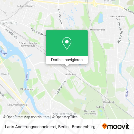 Lan's Änderungsschneiderei Karte