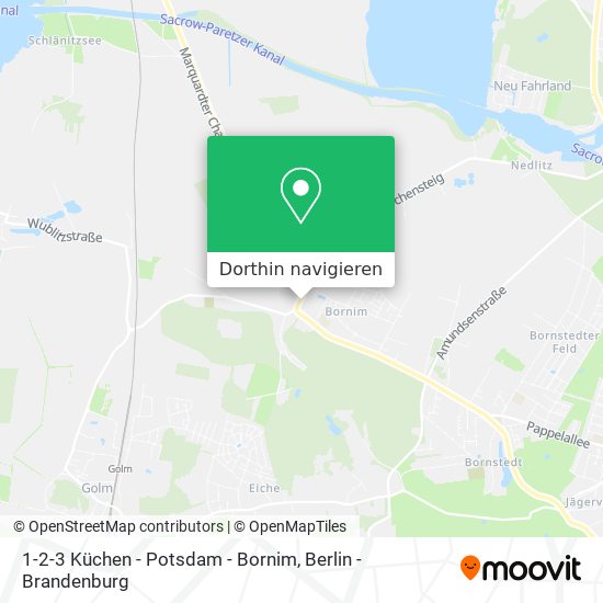 1-2-3 Küchen - Potsdam - Bornim Karte