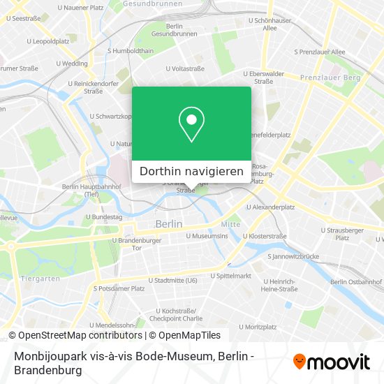 Monbijoupark vis-à-vis Bode-Museum Karte