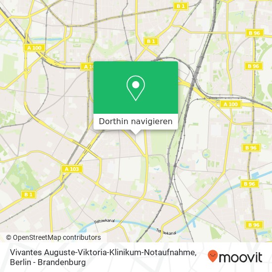 Vivantes Auguste-Viktoria-Klinikum-Notaufnahme Karte