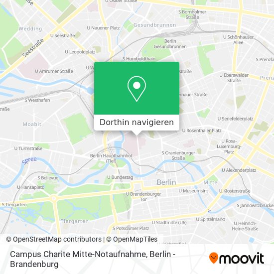 Campus Charite Mitte-Notaufnahme Karte