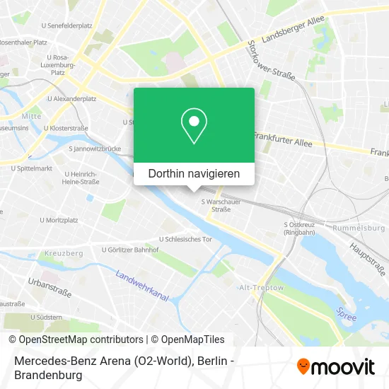 Mercedes-Benz Arena (O2-World) Karte