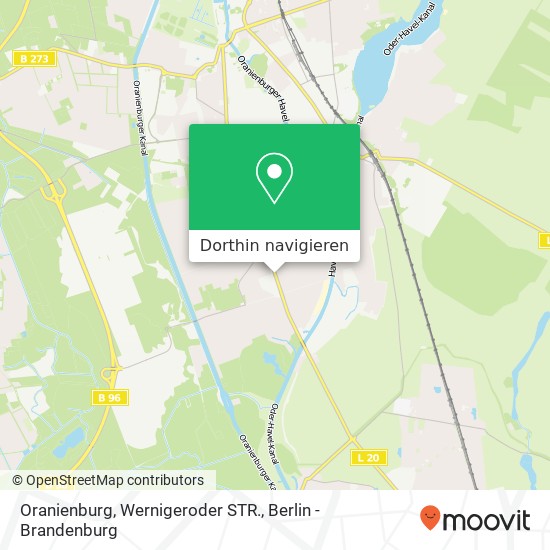 Oranienburg, Wernigeroder STR. Karte