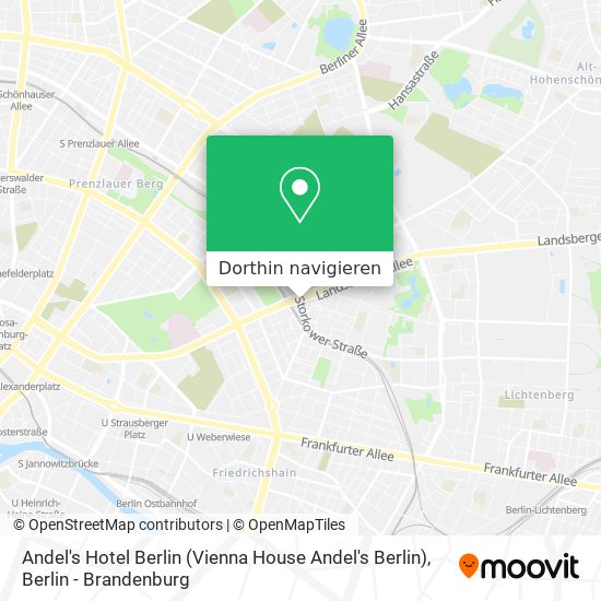 Andel's Hotel Berlin (Vienna House Andel's Berlin) Karte