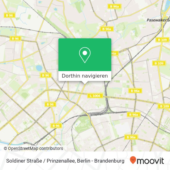 Soldiner Straße / Prinzenallee Karte
