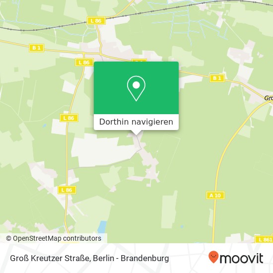 Groß Kreutzer Straße Karte