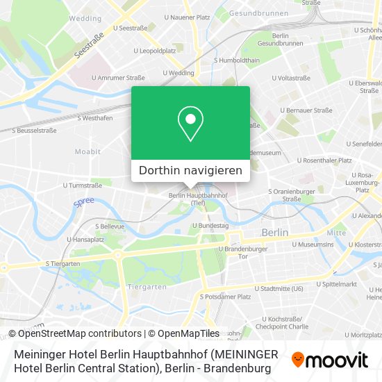 Meininger Hotel Berlin Hauptbahnhof (MEININGER Hotel Berlin Central Station) Karte