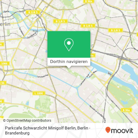 Parkcafe Schwarzlicht Minigolf Berlin Karte