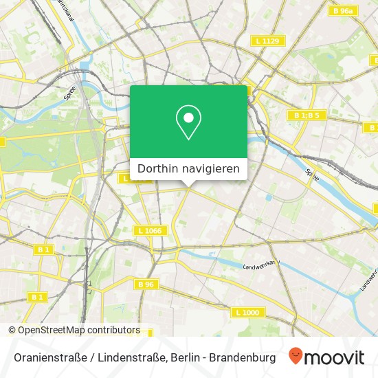 Oranienstraße / Lindenstraße Karte