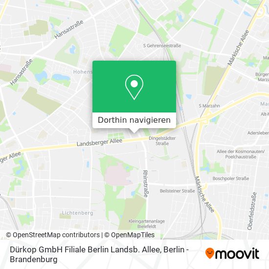 Dürkop GmbH Filiale Berlin Landsb. Allee Karte