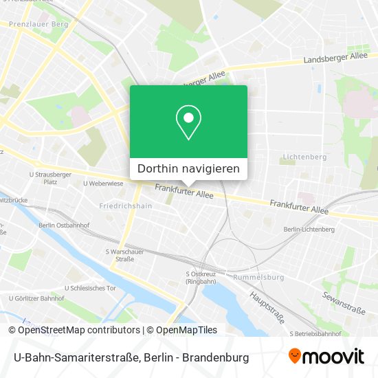U-Bahn-Samariterstraße Karte