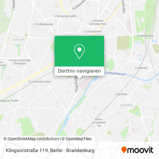 Klingsorstraße 119 Karte