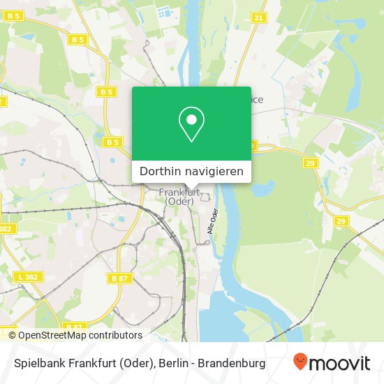 Spielbank Frankfurt (Oder) Karte