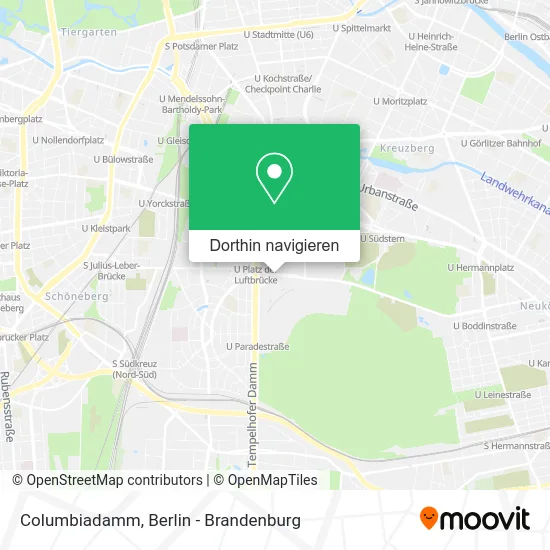 Columbiadamm Karte