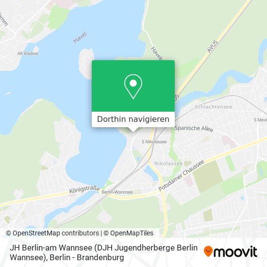JH Berlin-am Wannsee (DJH Jugendherberge Berlin Wannsee) Karte