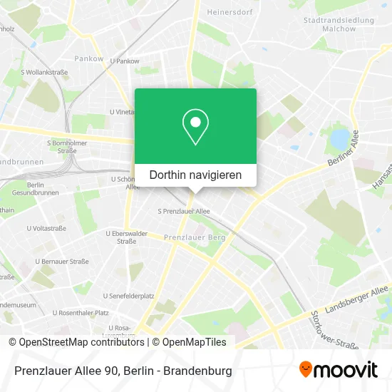 Prenzlauer Allee 90 Karte