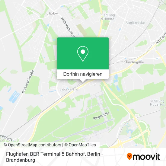 Flughafen BER Terminal 5 Bahnhof Karte