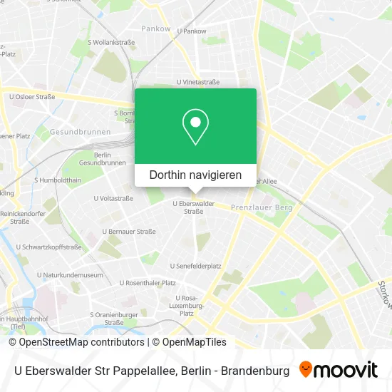 U Eberswalder Str Pappelallee Karte