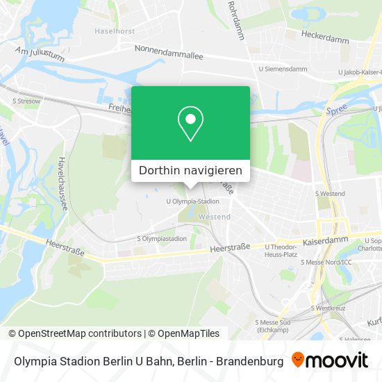 Olympia Stadion Berlin U Bahn Karte