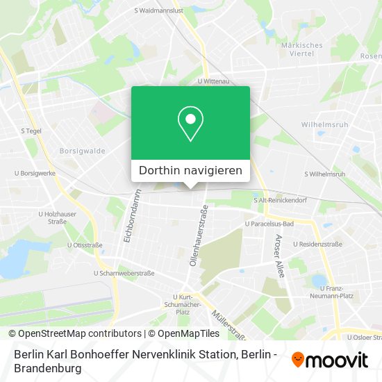 Berlin Karl Bonhoeffer Nervenklinik Station Karte