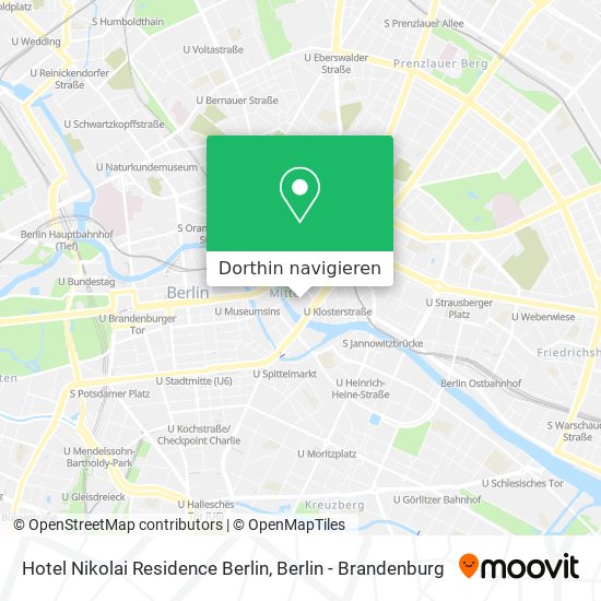 Hotel Nikolai Residence Berlin Karte