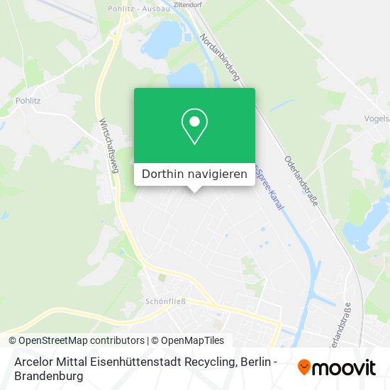 Arcelor Mittal Eisenhüttenstadt Recycling Karte