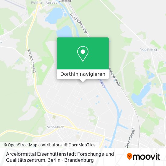 Arcelormittal Eisenhüttenstadt Forschungs-und Qualitätszentrum Karte