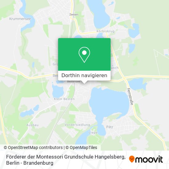 Förderer der Montessori Grundschule Hangelsberg Karte
