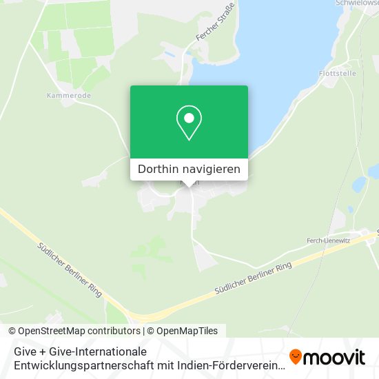 Give + Give-Internationale Entwicklungspartnerschaft mit Indien-Förderverein Berlin Karte