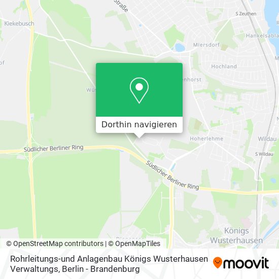 Rohrleitungs-und Anlagenbau Königs Wusterhausen Verwaltungs Karte