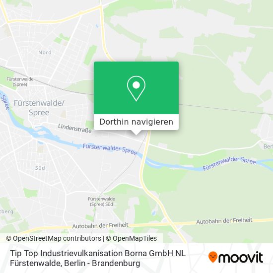 Tip Top Industrievulkanisation Borna GmbH NL Fürstenwalde Karte