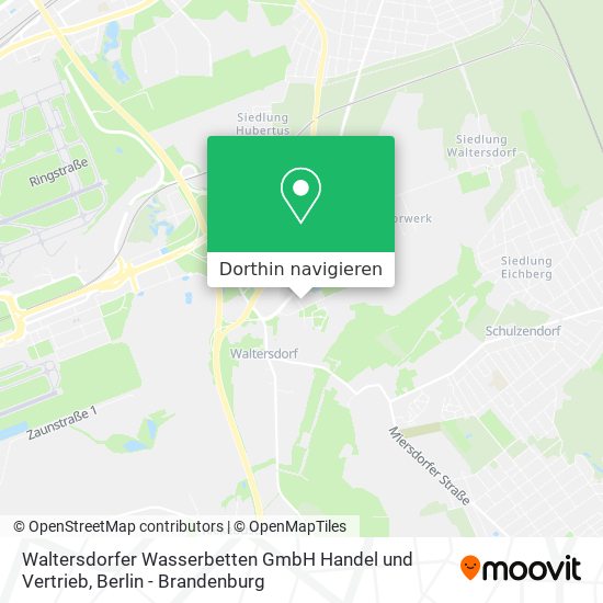 Waltersdorfer Wasserbetten GmbH Handel und Vertrieb Karte