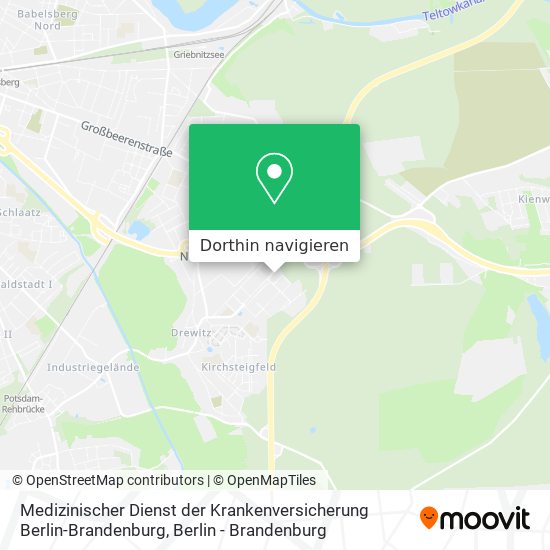 Medizinischer Dienst der Krankenversicherung Berlin-Brandenburg Karte