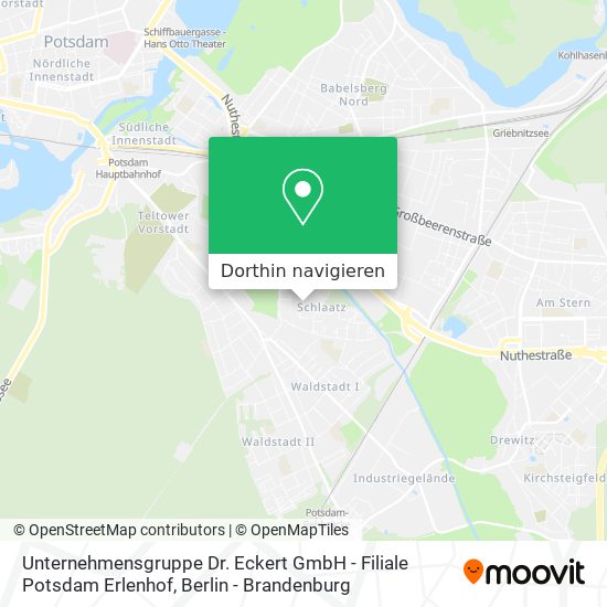 Unternehmensgruppe Dr. Eckert GmbH - Filiale Potsdam Erlenhof Karte