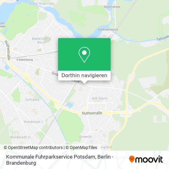 Kommunale Fuhrparkservice Potsdam Karte