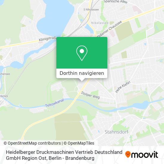 Heidelberger Druckmaschinen Vertrieb Deutschland GmbH Region Ost Karte