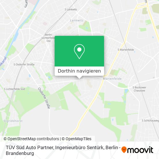 TÜV Süd Auto Partner, Ingenieurbüro Sentürk Karte