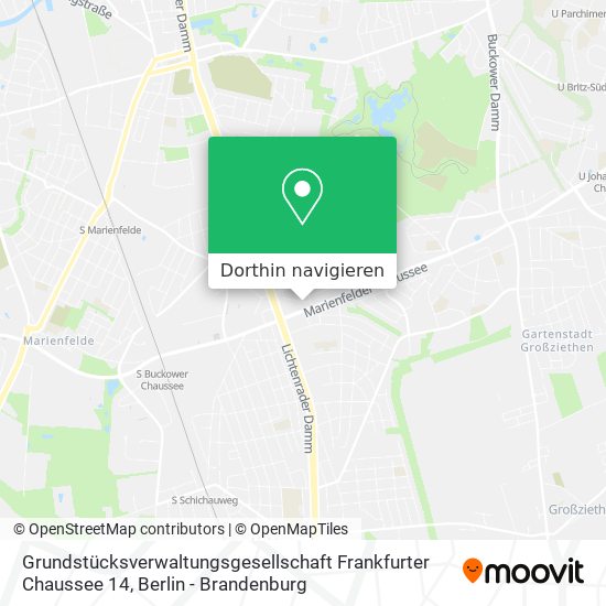 Grundstücksverwaltungsgesellschaft Frankfurter Chaussee 14 Karte