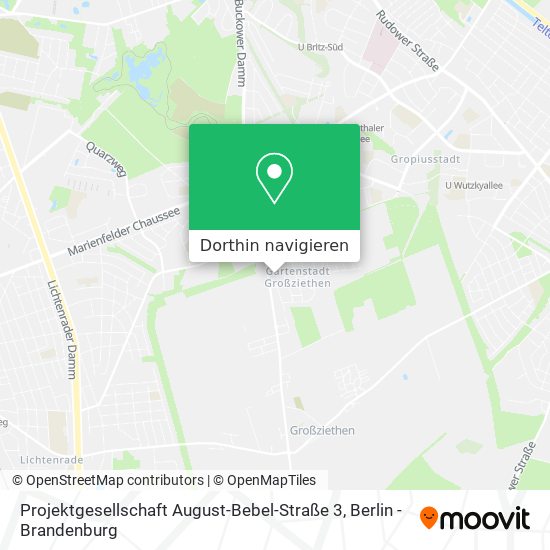 Projektgesellschaft August-Bebel-Straße 3 Karte