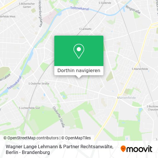 Wagner Lange Lehmann & Partner Rechtsanwälte Karte